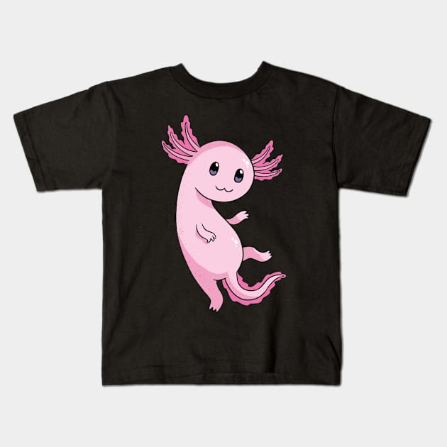 cute axolotl Kids T-Shirt by HBfunshirts